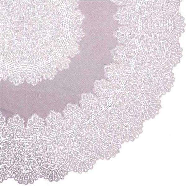 Unique Living - Tovaglia - Per Interni Ed Esterni - Amira - In Vinile - Rotonda 152 Cm - Lilla-image