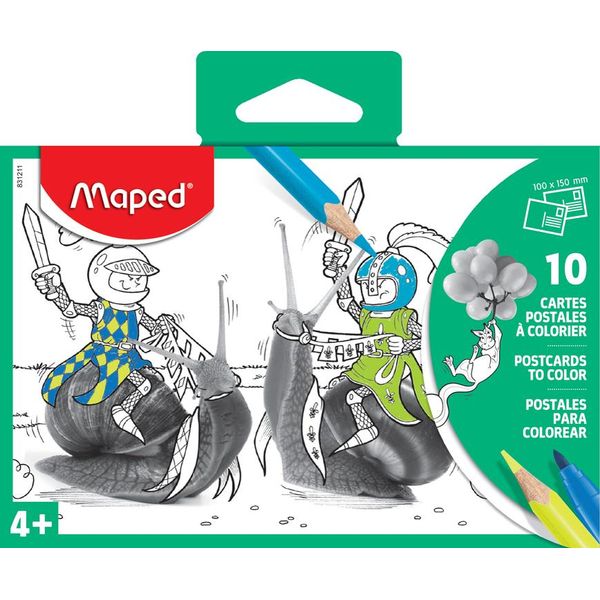 Set Di Cartoline Da Colorare Maped 10 Pezzi Motivo Casuale (1 Set)-image