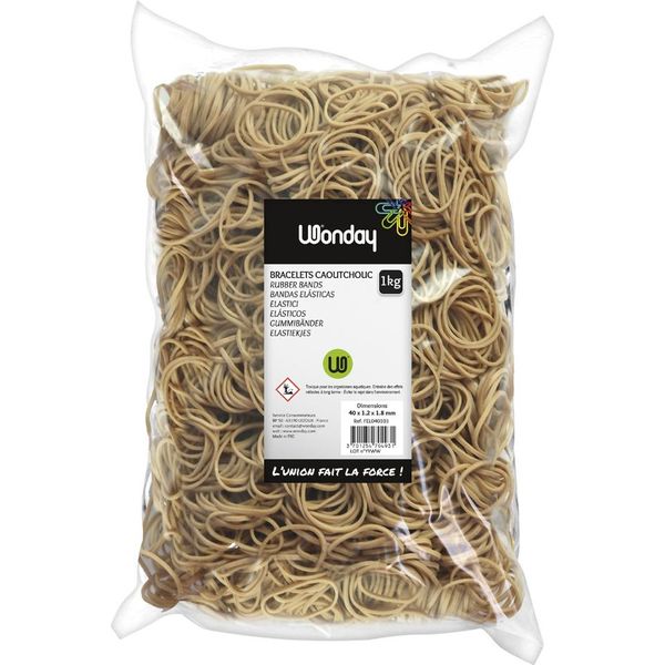 Wonday FEL180303 Wonday GummibäNder, Natur, 180 X 10 Mm, GroßPackung-image