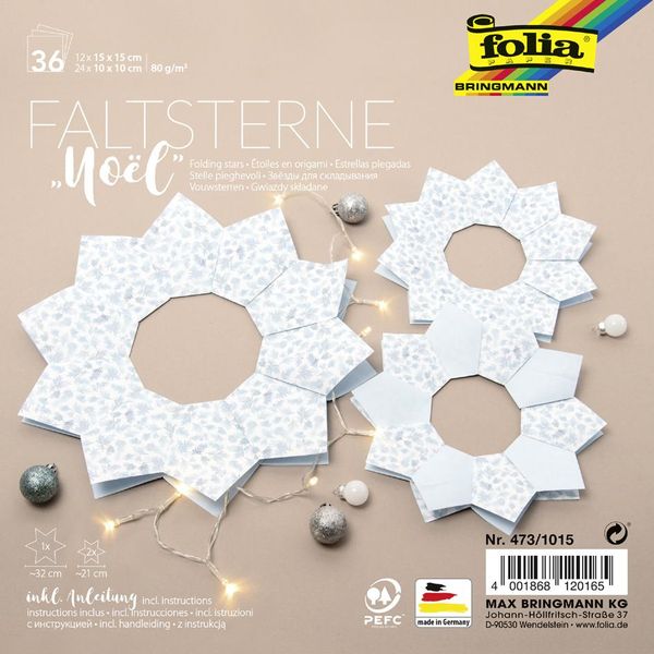 Folia 473/1015 Folia Set Di Stelle Pieghevoli "Noel"" (Tecnica MeißNer)"-image