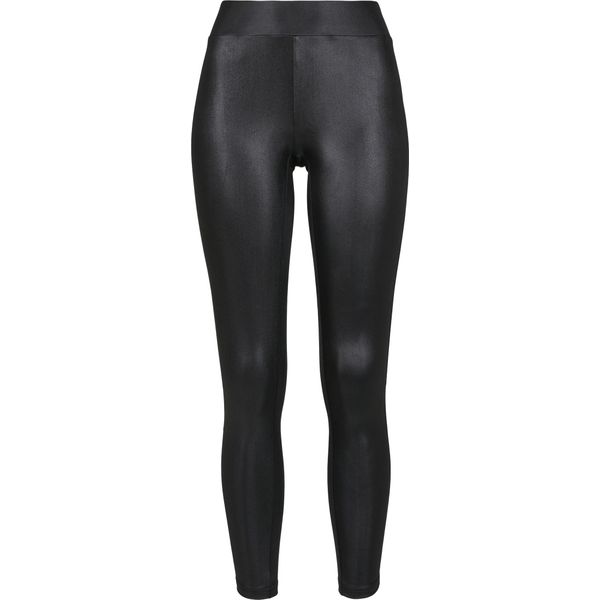 DáMské Leginy Urban Classics Donna Leggings In Pelle Finta Nero - 4XL-image