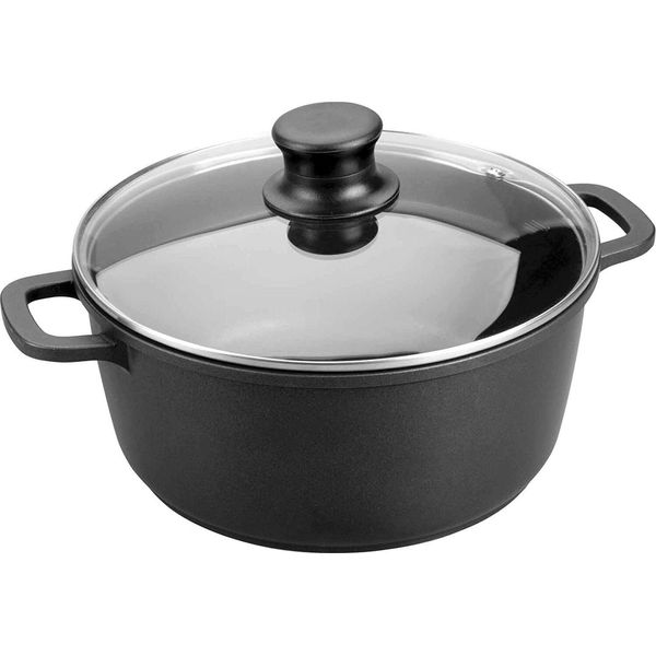 Lacor 25816 Pentola Per Friggere Con Coperchio In Vetro 16 Cm, Alluminio Fuso-image