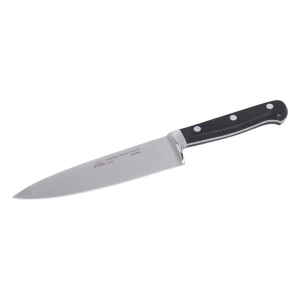 Stubai Coltello Da Chef Forgiato Largo Di Alta Qualità | 160 Mm | Coltello Da Cucina In Acciaio Inox Per Tagliare Carne, Pollame, Verdure, Frutta E Alimenti, Lavabile In Lavastoviglie, Manico Nero-image