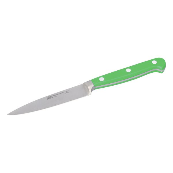 Stubai Coltello Spelucchino Forgiato Di Alta Qualità | 100 Mm | Coltello Spelucchino Coltello Da Cucina In Acciaio Inox Per Tagliare Senza Fatica Verdura, Frutta E Alimenti, Lavabile In Lavastoviglie, Manico Verde-image
