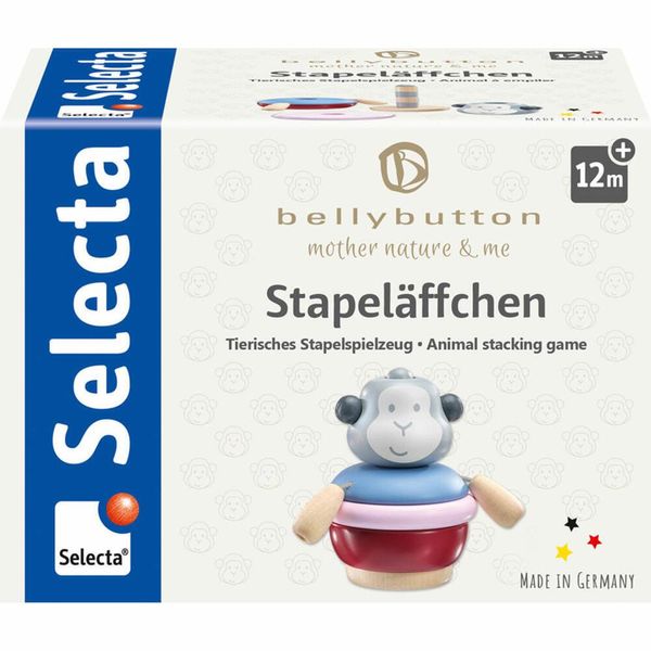 Ombelico Di Selecta® Giocattolo In Legno Impilabile Scimmia Impilabile-image