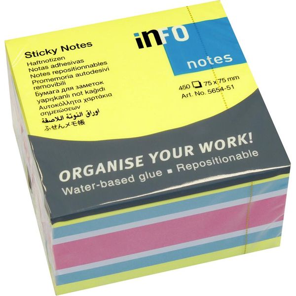 Info Notes Cubo Per Note Adesive 75 X 75 Mm Brilliantmix-image