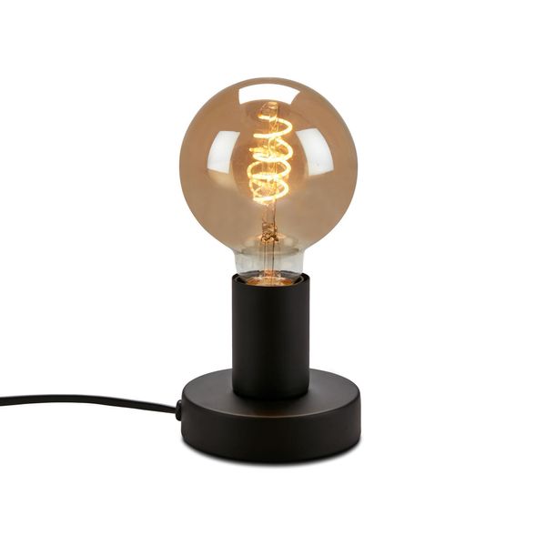 Lampada Da Tavolo Briloner Leuchten Teepu, 10 W, IP20, Nero, Metallo, Escl. 1X E27, Ø 10 Cm-image