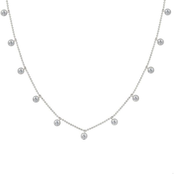 Cai Collana In Argento Sterling 925/- 40+5 Cm Zirconi Bianchi 358250305-45-image