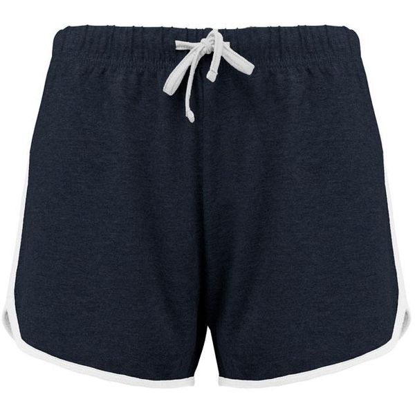 Proact Pantaloncini Sportivi Da Donna Hotpants Pantaloncini Sportivi Leggings Pantaloncini Da Ciclismo, Taglia:S, Colore:Navy/White-image