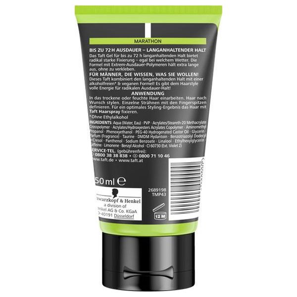 Taft Marathon Power Styling Gel Tenuta Livello 6 Tenuta Molto Forte 150Ml-image