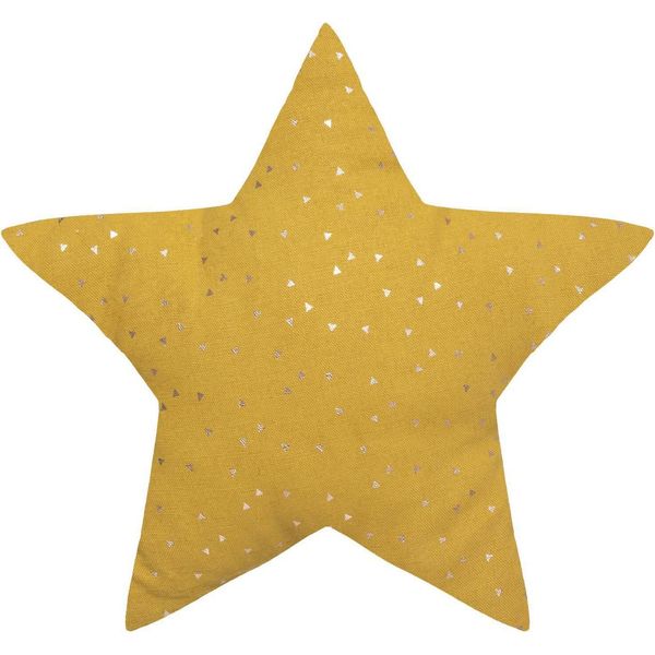 Cuscino Per Bambini "Berlingot"" Stella - Cotone - Giallo Ocra - 40X40 Cm - Atmosphera CréAteur D'intéRieur"-image