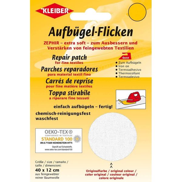 Kleiber 32006 Kleiber Zephir Toppe Da Stirare, 400 X 120 Mm, Bianco-image