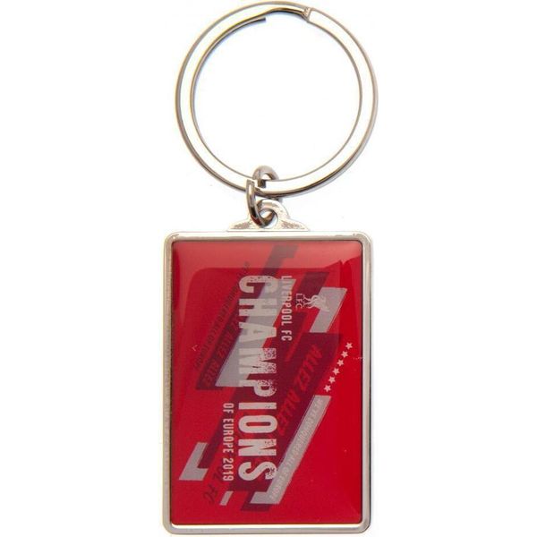 Liverpool Fc - Portachiavi Smaltato "Champions Of Europe"" TA4452 (Taglia Unica) (Rosso)"-image