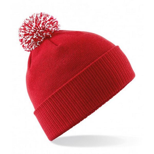 Beechfield - Berretto "Snowstar"" Per Uomo/Donna Unisex PC4146 (Taglia Unica) (Rosso/Bianco)"-image