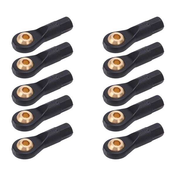 10Pcs Rc Tirante Testa A Sfera Plastica Durevole Peso Leggero Resistente All'usura Dimensioni Precise M2 Tirante Fine Ball Joint-image