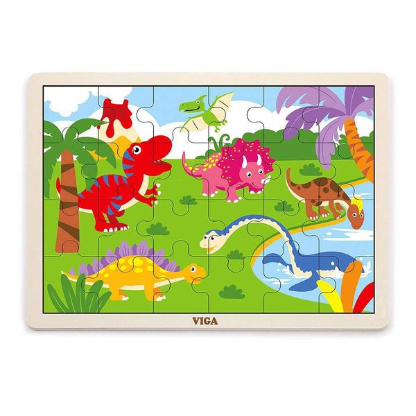 Viga 51460 Puzzle Con 24 Elementi - Dinozaury-image