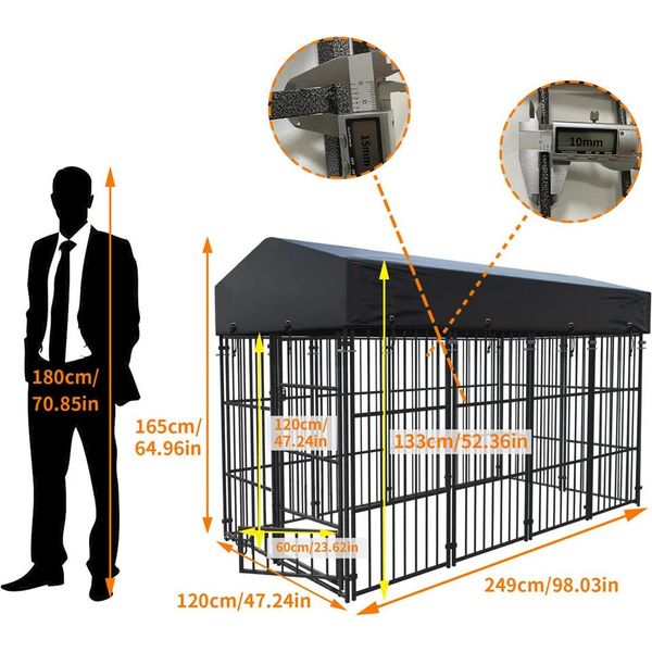 Cuccia Per Cani Resistente, Resistente Alle Intemperie, Design Spazioso, L-image