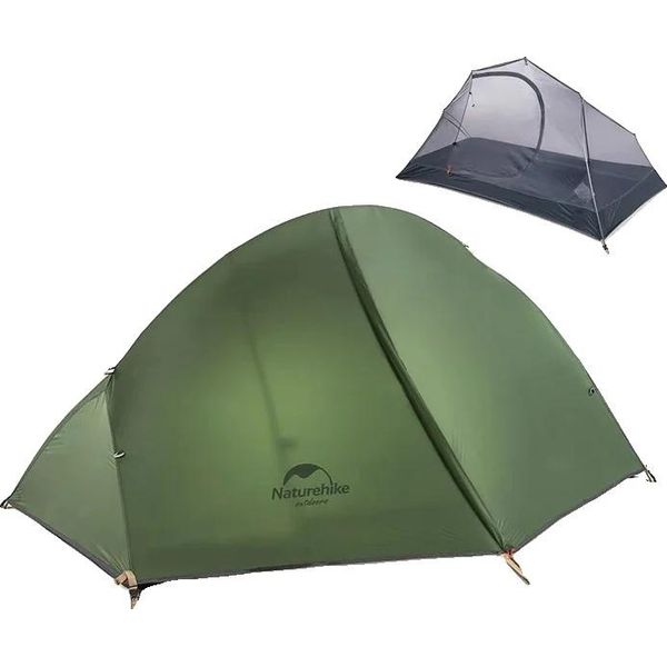 Tenda Ultraleggera Da Zaino, Impermeabile 4000Mm, Spaziosa 205X156Cm, 1P - 20D - Verde-image