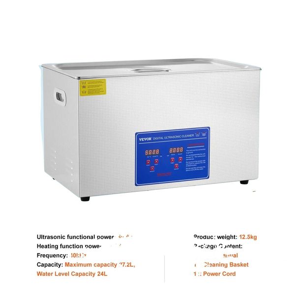 Vevor Pulitore Ad Ultrasuoni, Alta Potenza Ultrasonica, Opzioni Di Grande Capacità, 30L-image