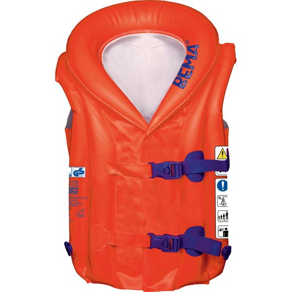 Happy People 18028 - Gilet Gonfiabile Per Imparare A Nuotare Bema® (Arancione) Gilet Di Aiuto Al Galleggiamento Giubbotto Di Salvataggio-image