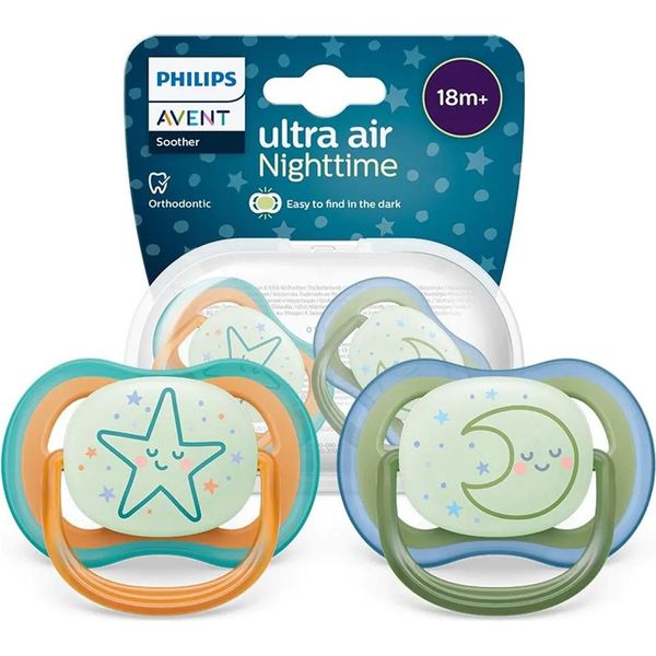 Succhietto Philips Avent SCF376/23 Ultra Air Night 18M In Silicone Senza Bpa-image