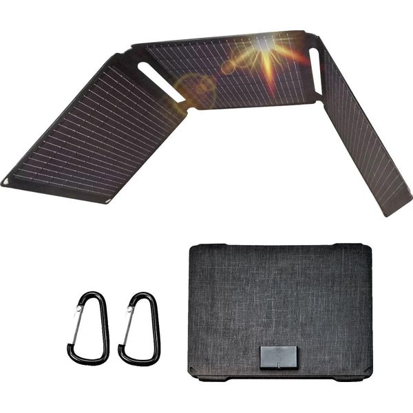 Pannello Solare Portatile Da 35W, Alta Efficienza Di Conversione, Doppia Porta Di Ricarica, Pannello Solare Da 35W-image