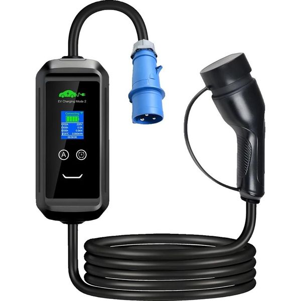 Caricabatterie Portatile Per Veicoli Elettrici, Ricarica Rapida Da 7,2 Kw, Livelli Di Corrente Regolabili, TYPE2-image