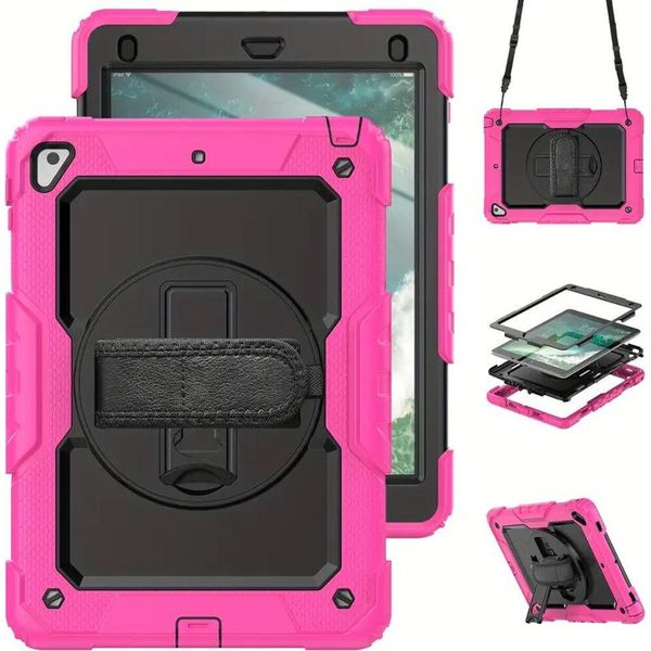 Custodia Per Ipad 9,7" 2017/2018 Con Supporto E Tracolla Rosa"-image