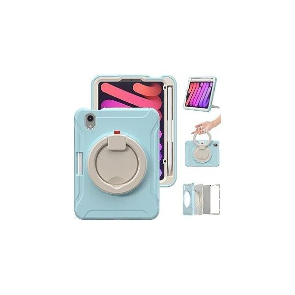 Custodia Per Ipad Mini 6 8,3" Blindata Con Supporto Blu"-image