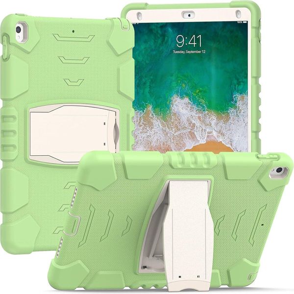 Custodia Blindata Per Ipad 6/Air 2 9,7" Con Supporto Verde"-image