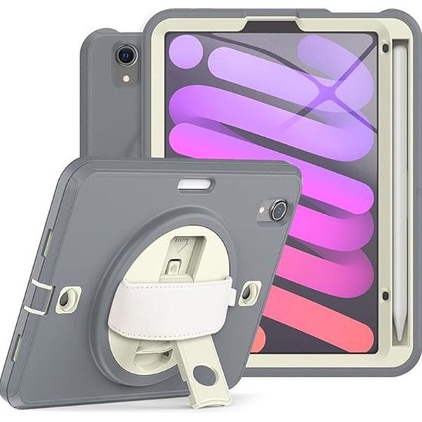 Custodia Per Ipad Mini 6 8,3" Con Supporto E Stilo Grigio"-image