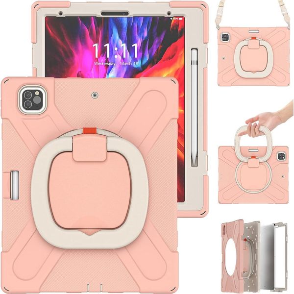 Custodia Per Ipad Pro 12,9" Con Supporto E Tracolla Rosa"-image