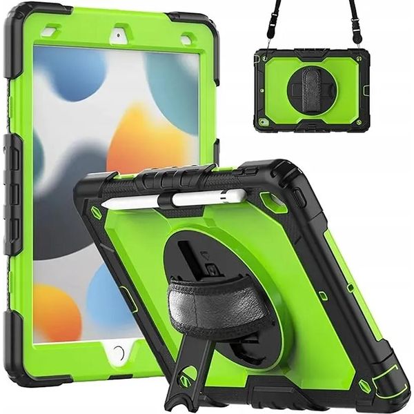 Custodia Per Ipad 9/8/7 10,2" Con Supporto E Tracolla Verde"-image