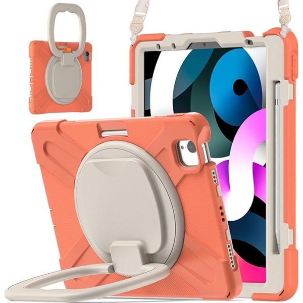 Custodia Per Ipad Pro 5/4/3 12,9" Con Supporto E Penna Stilo Arancione"-image