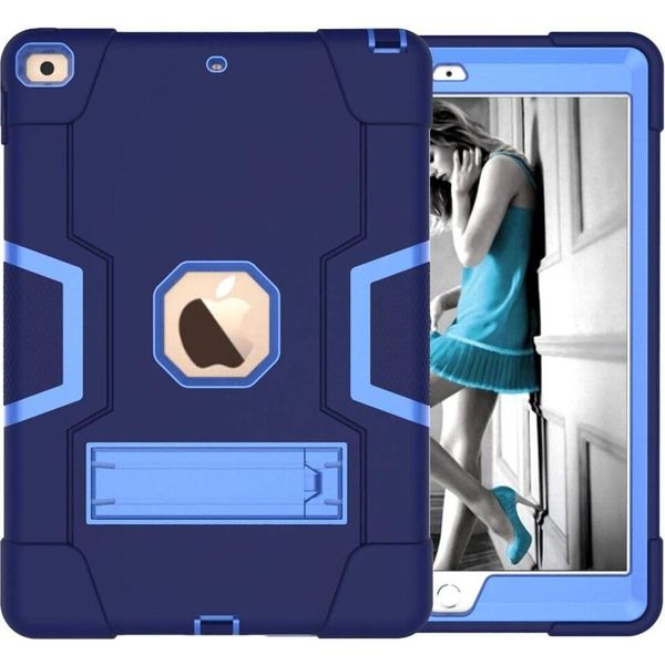 Custodia Per Ipad 6/5 9,7" Blindata Con Supporto Blu"-image
