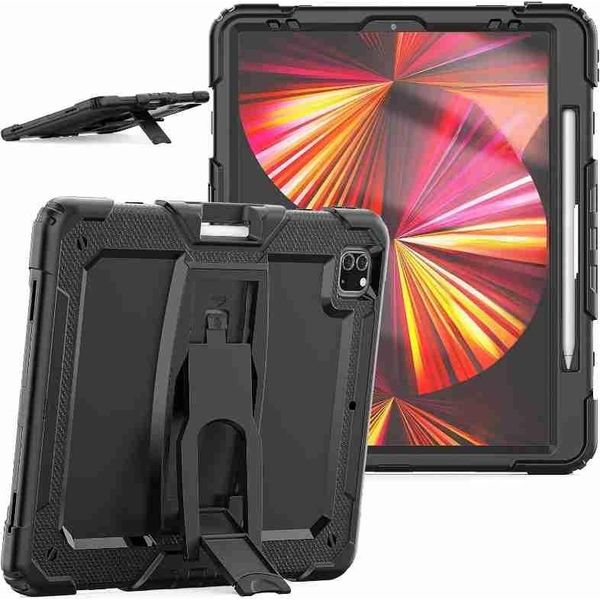 Custodia Per Ipad Air 5/Air 4/Pro 11" Con Supporto E Tracolla Nero"-image