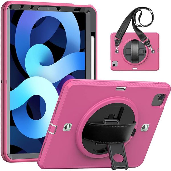 Custodia Per Ipad 6/5 9,7" Con Supporto E Tracolla Rosa"-image