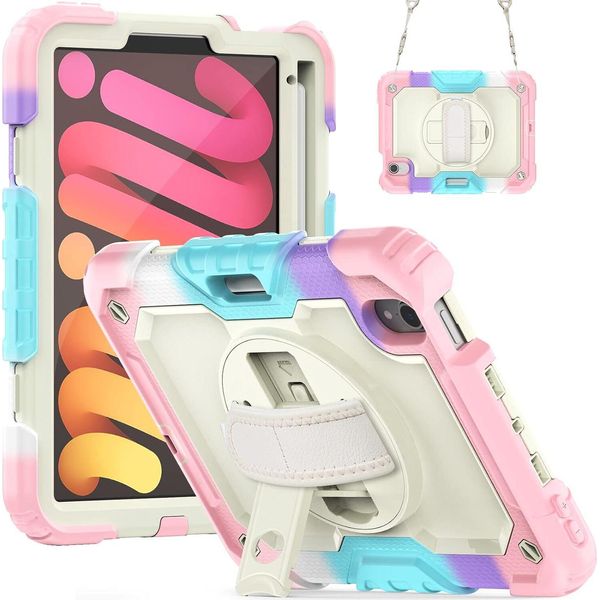 Custodia Per Ipad Mini 6 8,3" Con Supporto E Tracolla Colorato"-image