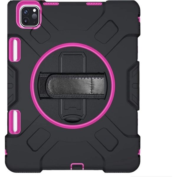 Custodia Blindata Con Supporto Girevole Per Ipad Pro 11 2022/21/20 Nero-image
