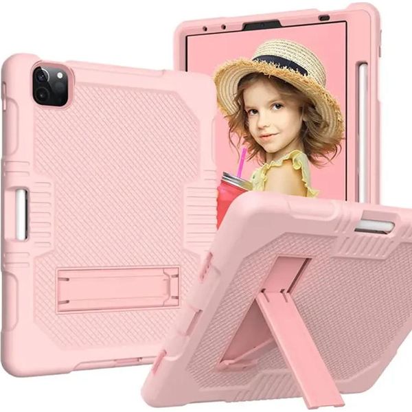 Custodia Per Ipad Pro 5/4/3 12,9" Con Supporto E Stilo Rosa"-image