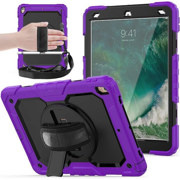 Custodia Per Ipad 9/8/7 10,2" Con Supporto E Tracolla Viola"-image