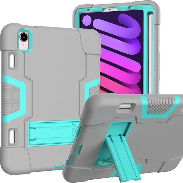 Custodia Per Ipad Mini 6 8,3" Con Supporto E Stilo Grigio"-image