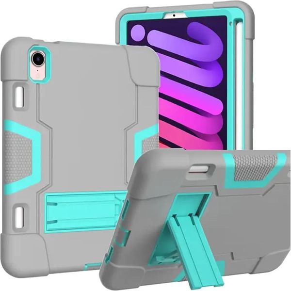 Custodia Per Ipad Mini 6 8,3" Blindata Con Supporto E Penna Stilo Grigio"-image