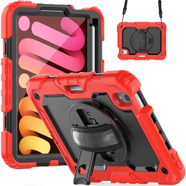 Custodia Per Ipad Air 5/Air 4/Pro 11" Con Supporto E Tracolla Rosso"-image