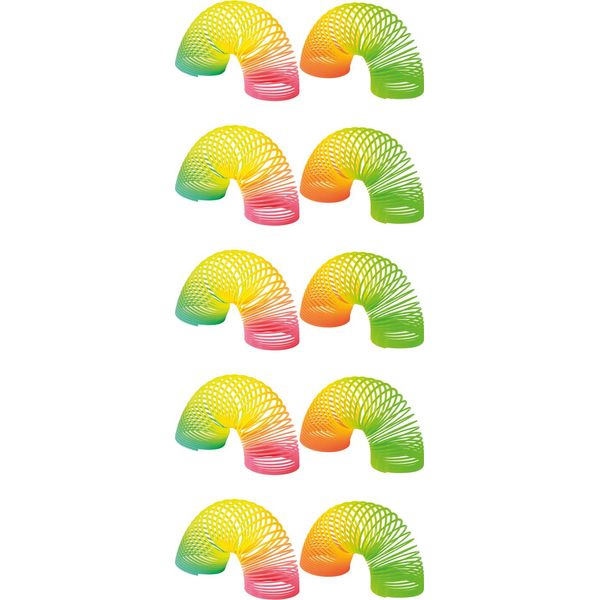 Eduplay 130263 Scala A Molla Arcobaleno, Ø 5 X 5,5-100 Cm (Colore Casuale, Confezione Da 10)-image