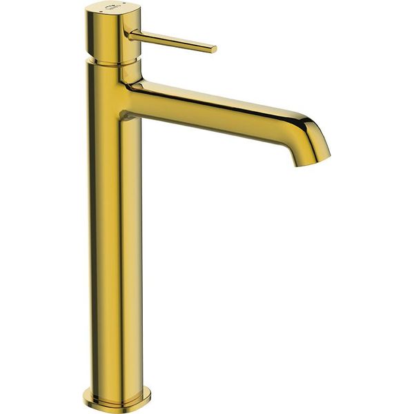 Pola Miscelatore Lavabo Verticale Oro Alto Monocomando Ceramica 297Mm BAP_G2ND-image
