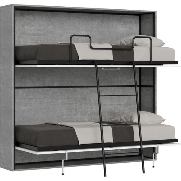 Itamoby - Letto Doppio A Scomparsa Kando Cemento-image