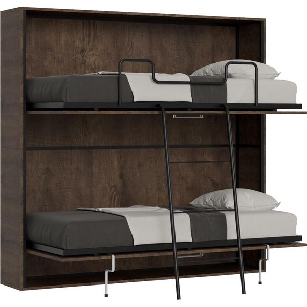Itamoby - Letto Doppio A Scomparsa Kando Noce-image