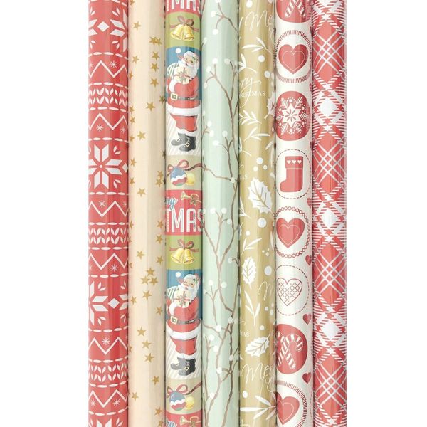 Assortimento Di Carta Da Regalo Natalizia K16 - 200 X 70 Cm - 7 Rotoli-image