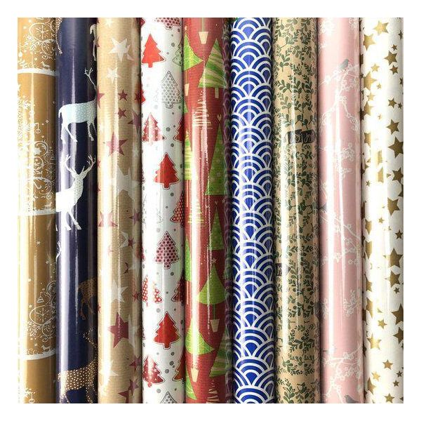 Assortimento Di Carta Natalizia - Carta Da Regalo Per Natale K34 - 10 M X 70 Cm - 2 Rotoli-image